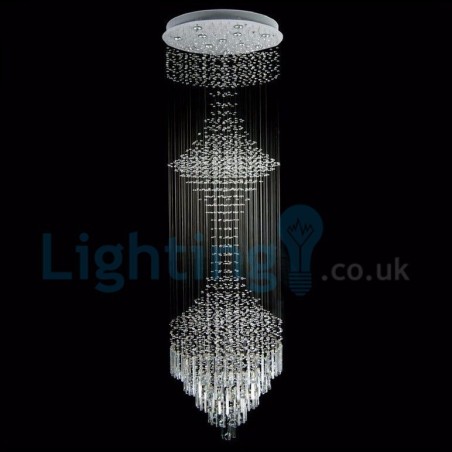 Moderný súčasný luster Závesné svietidlo na zapustenú montáž Crystal Rain Drop Light Moderný súčasný luster Závesné svietidlo na zapustenú montáž Crystal Rain Drop Light