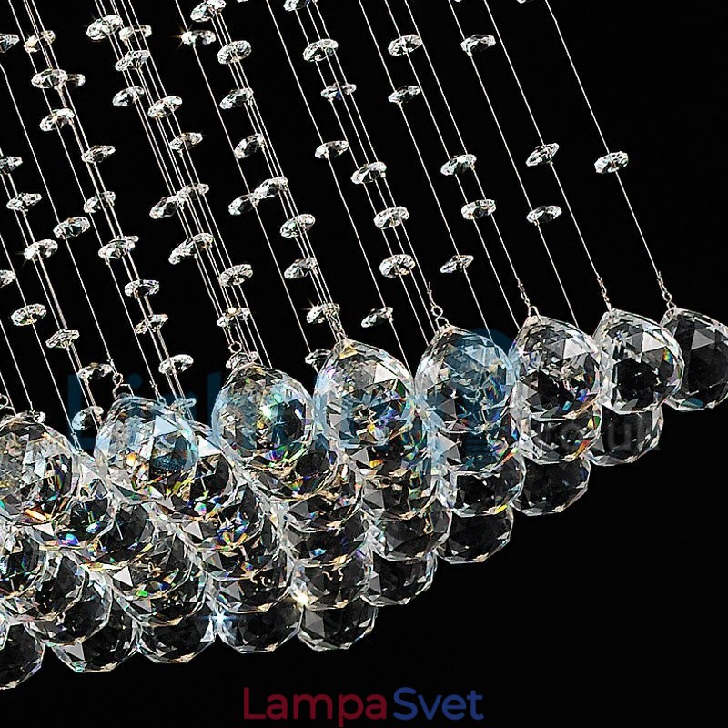Moderný súčasný luster Závesné svietidlo na zapustenú montáž Crystal Rain Drop Light