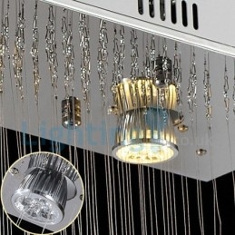 Moderný súčasný luster Závesné svietidlo na zapustenú montáž Crystal Rain Drop Light