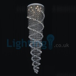 Moderný súčasný luster Závesné svietidlo na zapustenú montáž Crystal Rain Drop Light