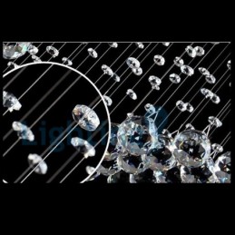 Moderný súčasný luster Závesné svietidlo na zapustenú montáž Crystal Rain Drop Light