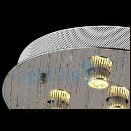 Moderný súčasný luster Závesné svietidlo na zapustenú montáž Crystal Rain Drop Light