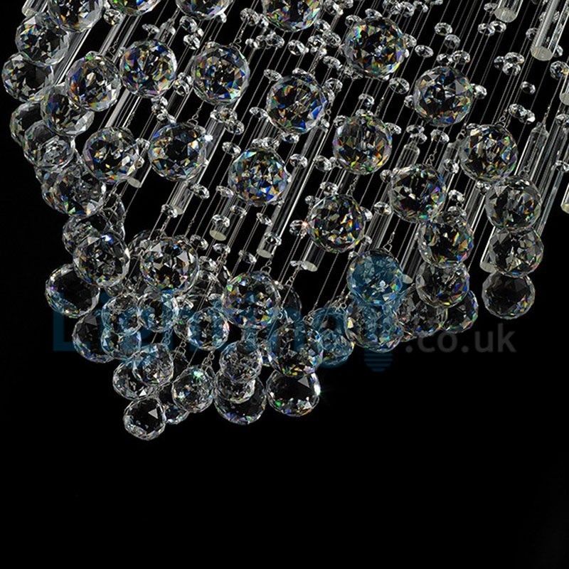 Moderný súčasný luster Závesné svietidlo na zapustenú montáž Crystal Rain Drop Light