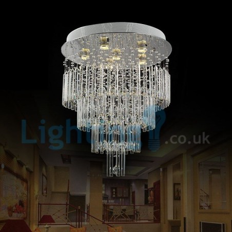 Moderný súčasný luster Závesné svietidlo na zapustenú montáž Crystal Rain Drop Light Moderný súčasný luster Závesné svietidlo na zapustenú montáž Crystal Rain Drop Light