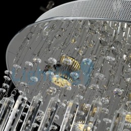 Moderný súčasný luster Závesné svietidlo na zapustenú montáž Crystal Rain Drop Light
