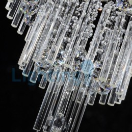 Moderný súčasný luster Závesné svietidlo na zapustenú montáž Crystal Rain Drop Light