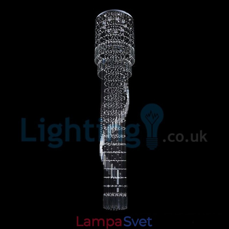 Moderný súčasný luster Závesné svietidlo na zapustenú montáž Crystal Rain Drop Light
