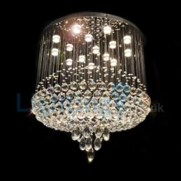Moderný súčasný luster Závesné svietidlo na zapustenú montáž Crystal Rain Drop Light