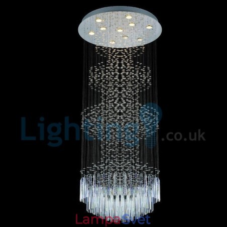 Moderný súčasný luster Závesné svietidlo na zapustenú montáž Crystal Rain Drop Light Moderný súčasný luster Závesné svietidlo na zapustenú montáž Crystal Rain Drop Light