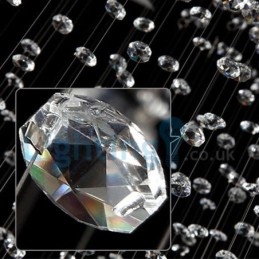 Moderný súčasný luster Závesné svietidlo na zapustenú montáž Crystal Rain Drop Light
