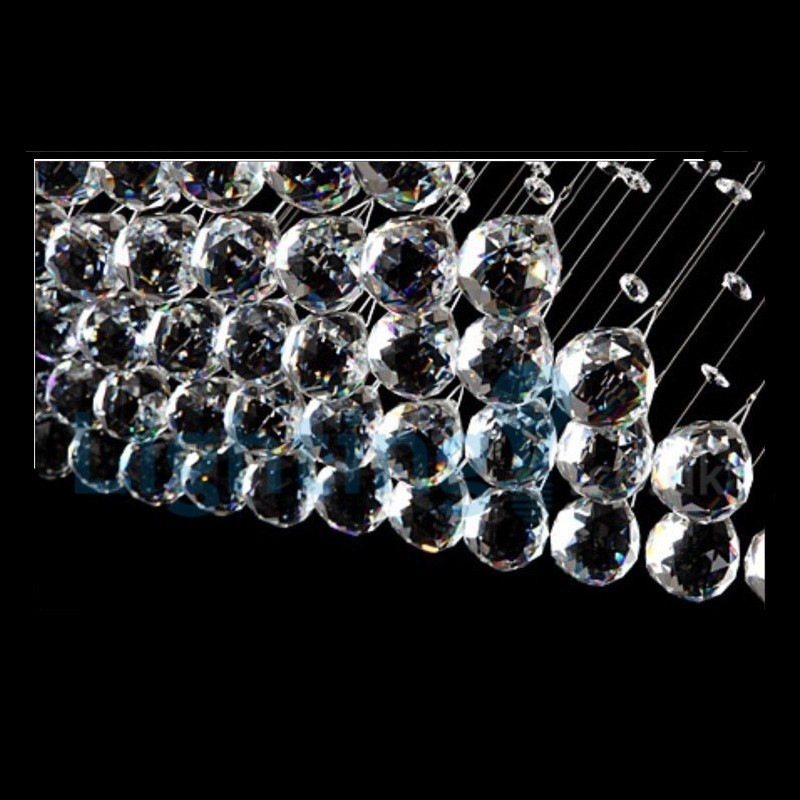 Moderný súčasný luster Závesné svietidlo na zapustenú montáž Crystal Rain Drop Light