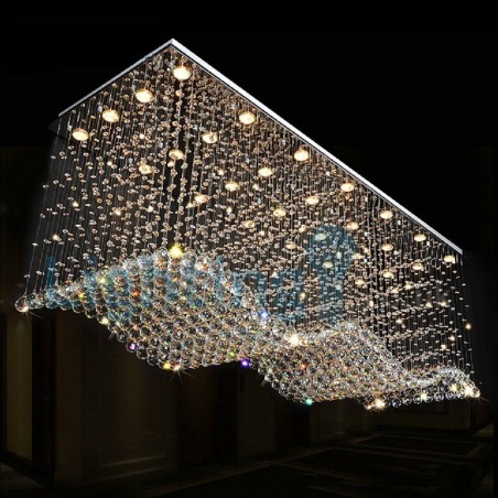 Moderný súčasný luster Závesné svietidlo na zapustenú montáž Crystal Rain Drop Light Moderný súčasný luster Závesné svietidlo na zapustenú montáž Crystal Rain Drop Light