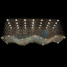 Moderný súčasný luster Závesné svietidlo na zapustenú montáž Crystal Rain Drop Light