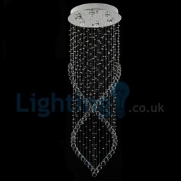 Moderný súčasný luster Závesné svietidlo na zapustenú montáž Crystal Rain Drop Light