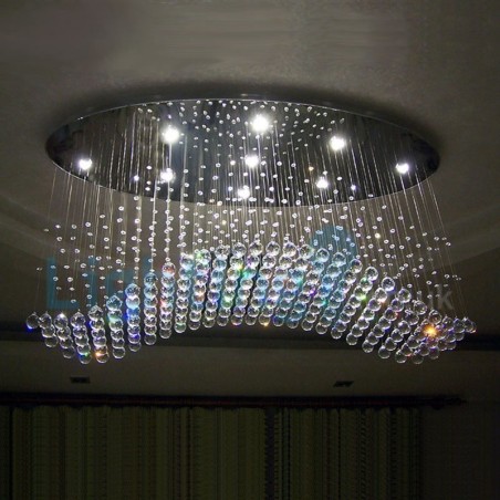 Moderný súčasný luster Závesné svietidlo na zapustenú montáž Crystal Rain Drop Light Moderný súčasný luster Závesné svietidlo na zapustenú montáž Crystal Rain Drop Light