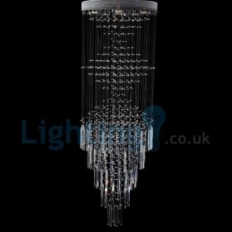 Moderný súčasný luster Závesné svietidlo na zapustenú montáž Crystal Rain Drop Light