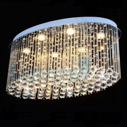 Moderný súčasný luster Závesné svietidlo na zapustenú montáž Crystal Rain Drop Light