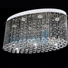 Moderný súčasný luster Závesné svietidlo na zapustenú montáž Crystal Rain Drop Light