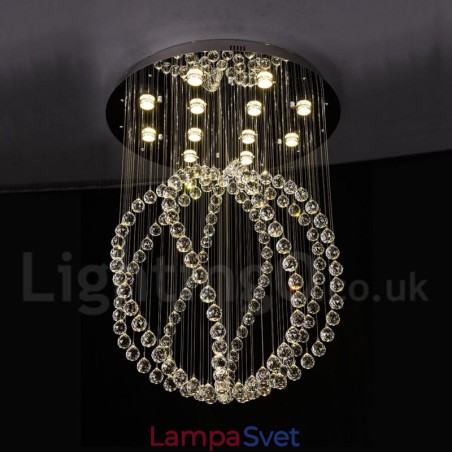 Moderný súčasný luster Závesné svietidlo na zapustenú montáž Crystal Rain Drop Light Moderný súčasný luster Závesné svietidlo na zapustenú montáž Crystal Rain Drop Light