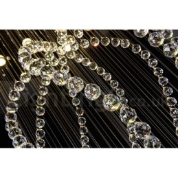 Moderný súčasný luster Závesné svietidlo na zapustenú montáž Crystal Rain Drop Light