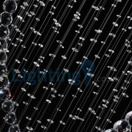 Moderný súčasný luster Závesné svietidlo na zapustenú montáž Crystal Rain Drop Light