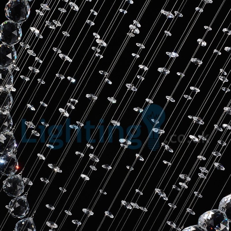 Moderný súčasný luster Závesné svietidlo na zapustenú montáž Crystal Rain Drop Light