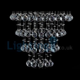 Moderný súčasný luster Závesné svietidlo na zapustenú montáž Crystal Rain Drop Light