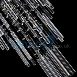 Moderný súčasný luster Závesné svietidlo na zapustenú montáž Crystal Rain Drop Light