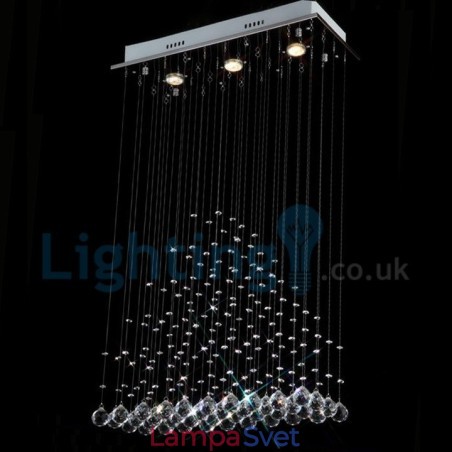 Moderný súčasný luster Závesné svietidlo na zapustenú montáž Crystal Rain Drop Light Moderný súčasný luster Závesné svietidlo na zapustenú montáž Crystal Rain Drop Light