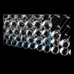Moderný súčasný luster Závesné svietidlo na zapustenú montáž Crystal Rain Drop Light