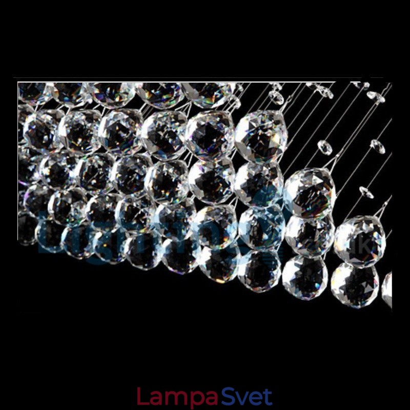 Moderný súčasný luster Závesné svietidlo na zapustenú montáž Crystal Rain Drop Light