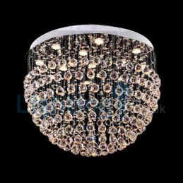 Moderný súčasný luster Závesné svietidlo na zapustenú montáž Crystal Rain Drop Light