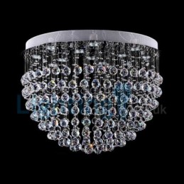 Moderný súčasný luster Závesné svietidlo na zapustenú montáž Crystal Rain Drop Light