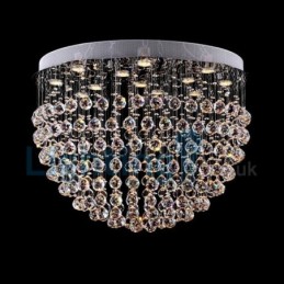 Moderný súčasný luster Závesné svietidlo na zapustenú montáž Crystal Rain Drop Light