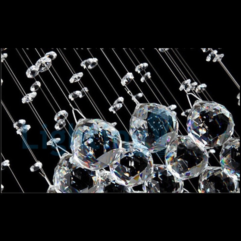 Moderný súčasný luster Závesné svietidlo na zapustenú montáž Crystal Rain Drop Light