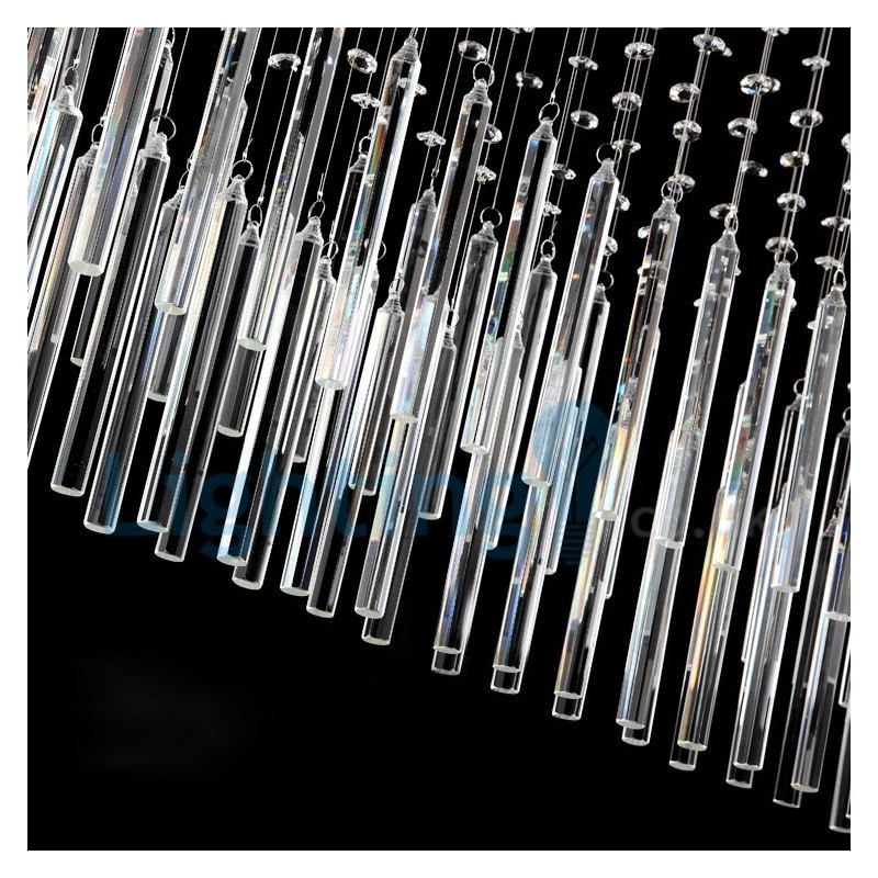 Moderný súčasný luster Závesné svietidlo na zapustenú montáž Crystal Rain Drop Light