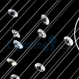 Moderný súčasný luster Závesné svietidlo na zapustenú montáž Crystal Rain Drop Light