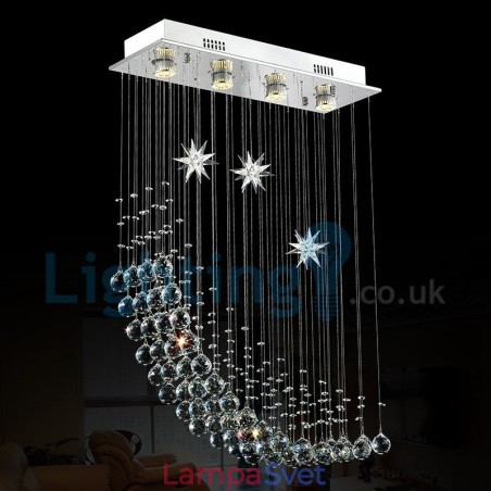 Moderný súčasný luster Závesné svietidlo na zapustenú montáž Crystal Rain Drop Light Moderný súčasný luster Závesné svietidlo na zapustenú montáž Crystal Rain Drop Light