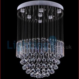 Moderný súčasný luster Závesné svietidlo na zapustenú montáž Crystal Rain Drop Light