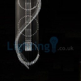 Moderný súčasný luster Závesné svietidlo na zapustenú montáž Crystal Rain Drop Light