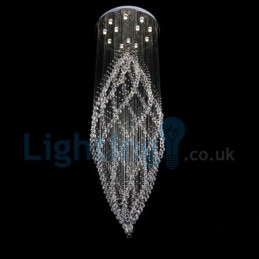 Moderný súčasný luster Závesné svietidlo na zapustenú montáž Crystal Rain Drop Light