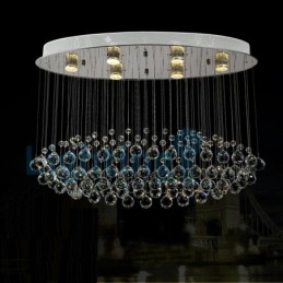 Moderný súčasný luster Závesné svietidlo na zapustenú montáž Crystal Rain Drop Light