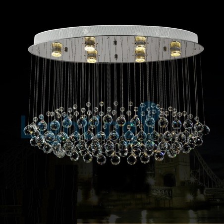 Moderný súčasný luster Závesné svietidlo na zapustenú montáž Crystal Rain Drop Light Moderný súčasný luster Závesné svietidlo na zapustenú montáž Crystal Rain Drop Light