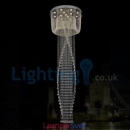 Moderný súčasný luster Závesné svietidlo na zapustenú montáž Crystal Rain Drop Light Moderný súčasný luster Závesné svietidlo na zapustenú montáž Crystal Rain Drop Light