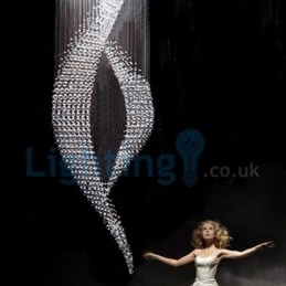 Moderný súčasný luster Závesné svietidlo na zapustenú montáž Crystal Rain Drop Light