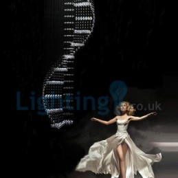 Moderný súčasný luster Závesné svietidlo na zapustenú montáž Crystal Rain Drop Light