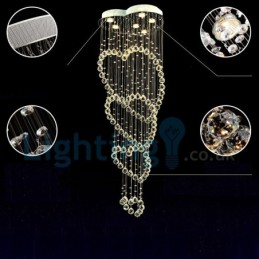 Moderný súčasný luster Závesné svietidlo na zapustenú montáž Crystal Rain Drop Light