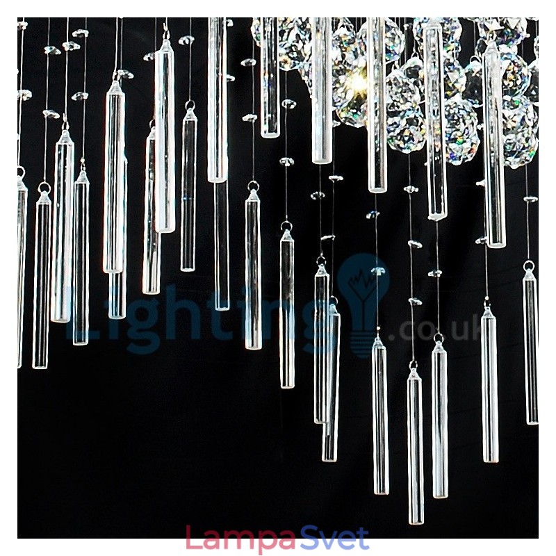 Moderný súčasný luster Závesné svietidlo na zapustenú montáž Crystal Rain Drop Light