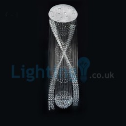 Moderný súčasný luster Závesné svietidlo na zapustenú montáž Crystal Rain Drop Light