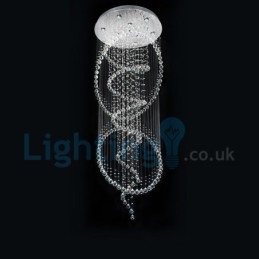 Moderný súčasný luster Závesné svietidlo na zapustenú montáž Crystal Rain Drop Light
